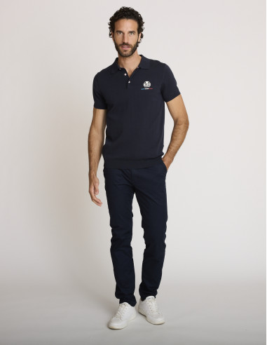 Polo coton bleu marine LAMBDA