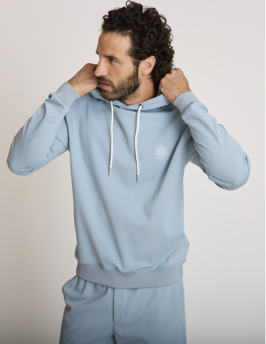 Sweat à capuche bleu clair GIANSAR