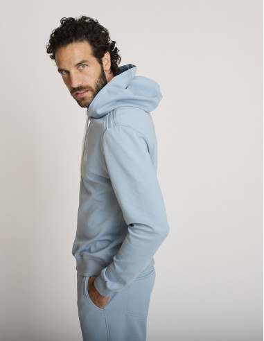 Sweat à capuche bleu clair GIANSAR