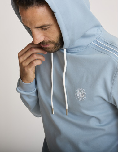 Sweat à capuche bleu clair GIANSAR