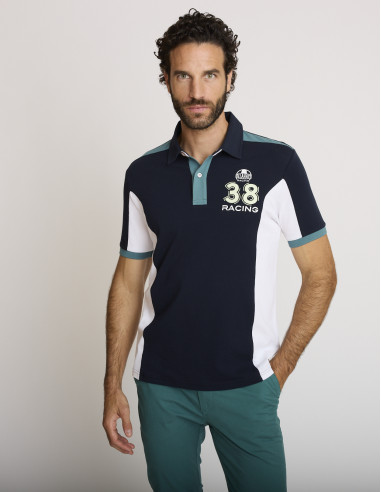 Polo stretch bleu marine LESUTH