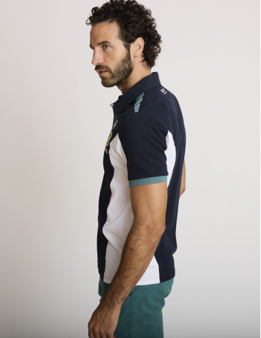 Polo elasticizzata blu navy LESUTH
