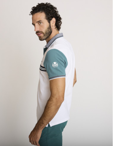 Polo deportivo de algodón blanco LUCIDI