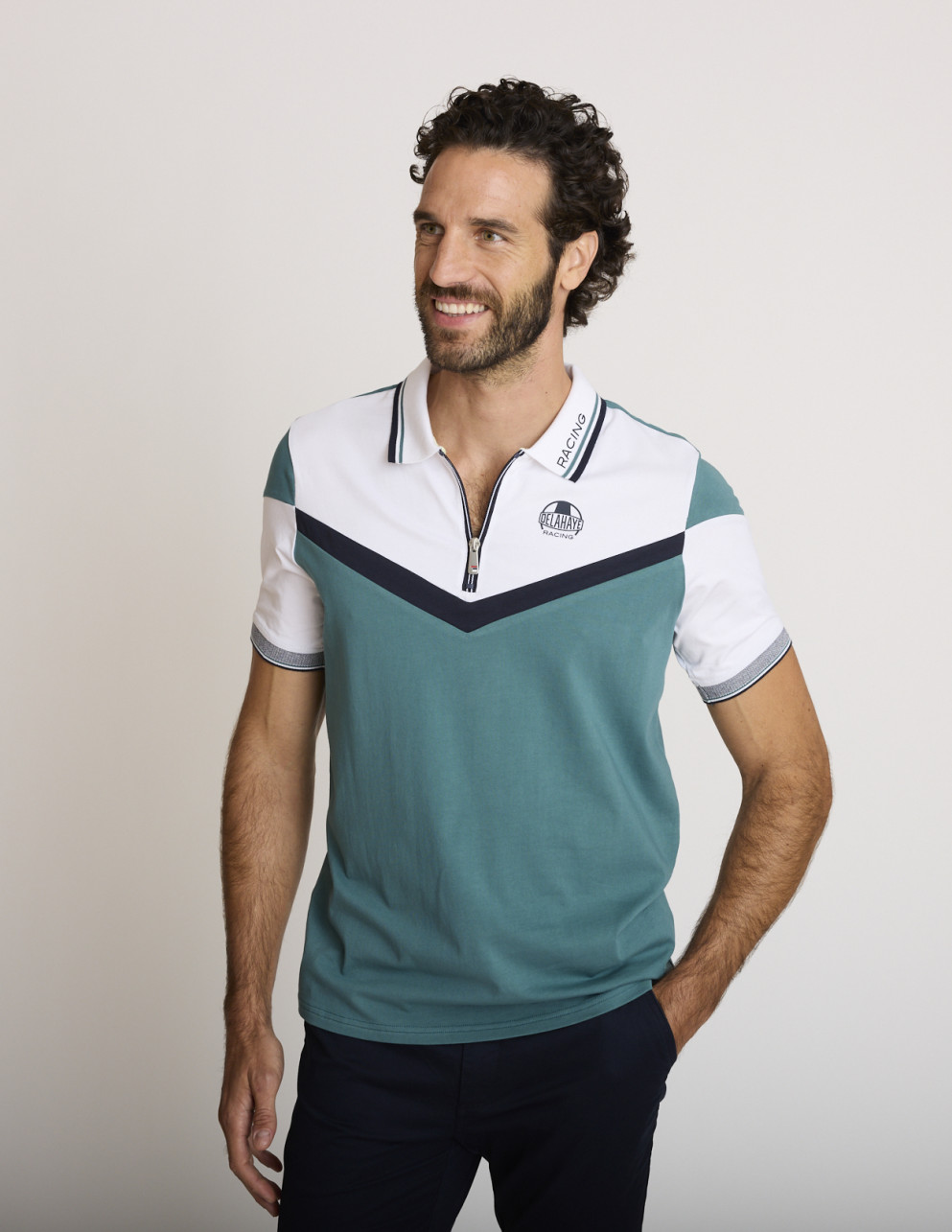 Polo stretch vert LEMAIS