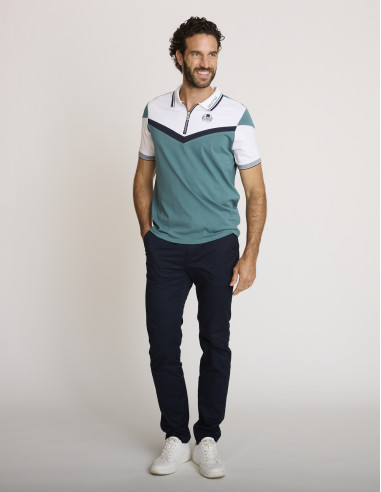 Polo elástico verde LEMAIS