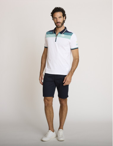 Polo in cotone aderente bianca LEMARFIC