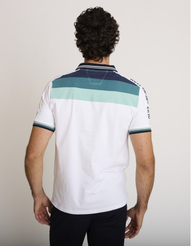 Polo ajustado de algodón blanco LEMARFIC