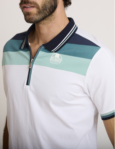 Polo ajustado de algodón blanco LEMARFIC