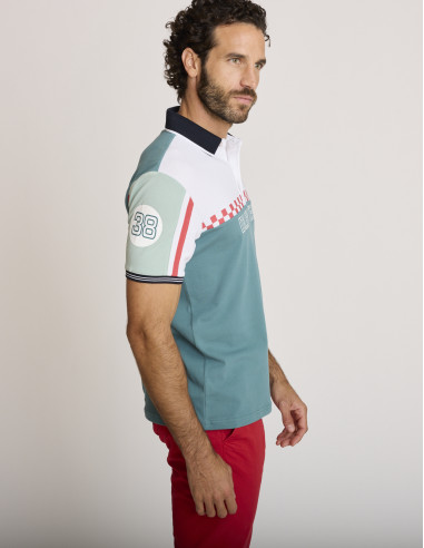 Polo bordado verde LEMARKAB
