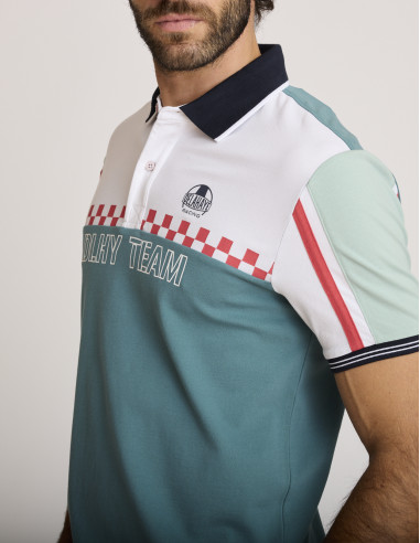Polo bordado verde LEMARKAB