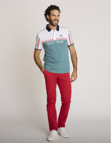 Polo bordado verde LEMARKAB