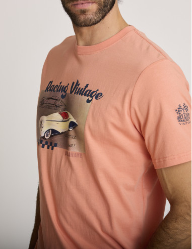 T-shirt imprimé en coton orange LEMENKA