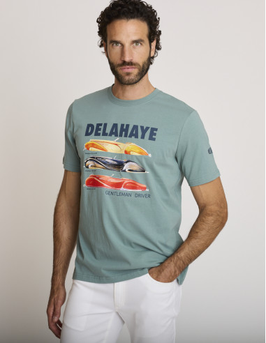 T-shirt imprimé en coton vert LEMENKA