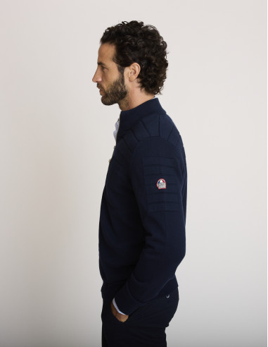 Gilet con zip blu navy GHIATONE