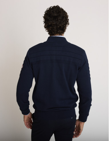 Gilet con zip blu navy GHIATONE