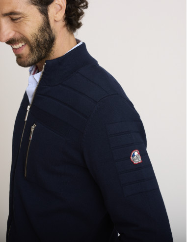 Gilet con zip blu navy GHIATONE