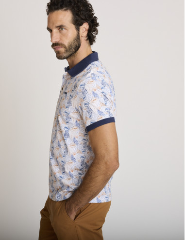 Polo estampado blanco LEMIRTSAM