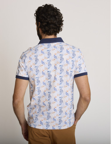 Polo estampado blanco LEMIRTSAM