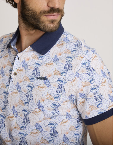 Polo estampado blanco LEMIRTSAM