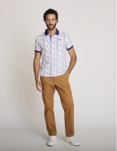Polo estampado blanco LEMIRTSAM