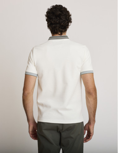 Polo coton maille écru LEMURZIM