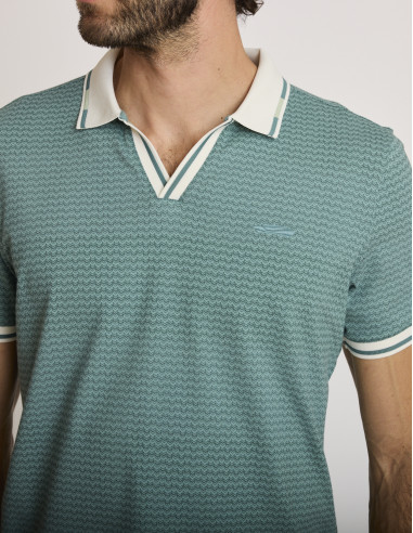 Polo estampado de algodón verde LENUNKI