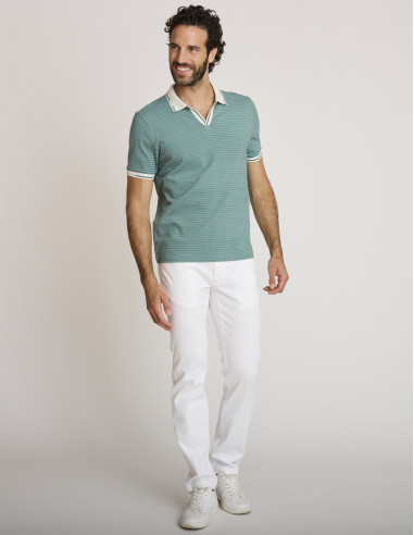 Polo estampado de algodón verde LENUNKI