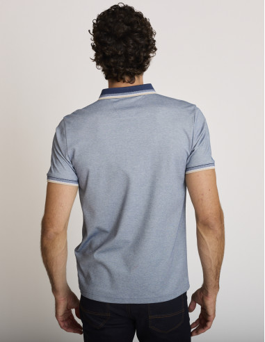Polo bordado de algodón azul LOKUL