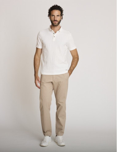 Polo efecto jacquard azul marino LOCULUS