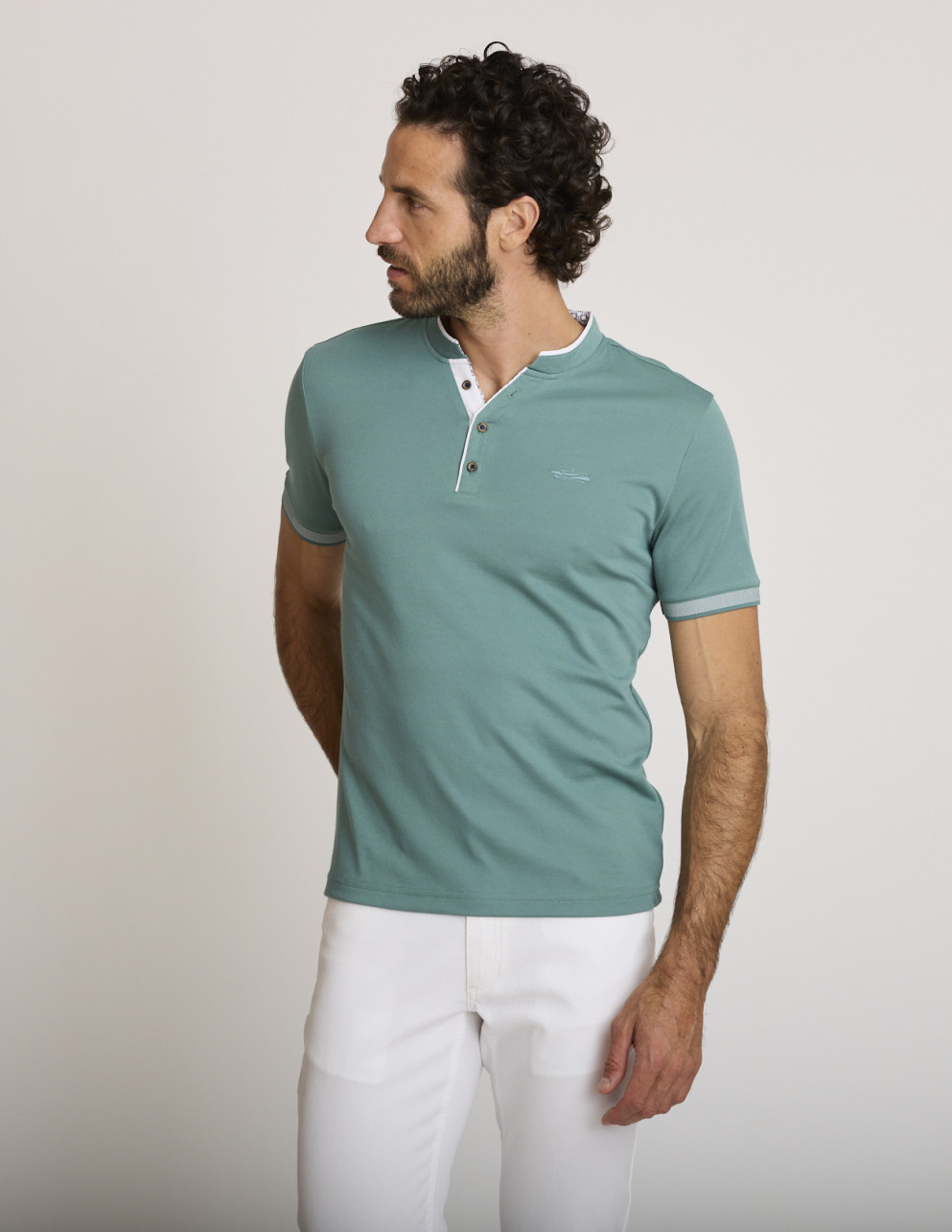 Polo in cotone verde...