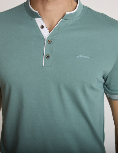 Polo de algodón verde eucalipto...