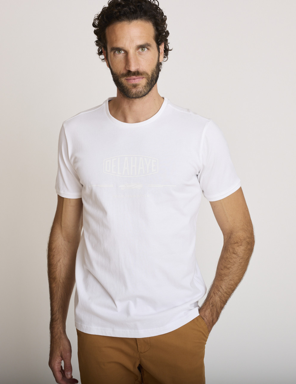 T-shirt en coton blanc...