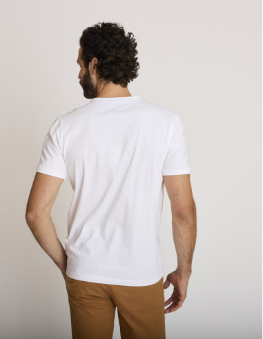 Maglietta in cotone bianco LOVUSANTU