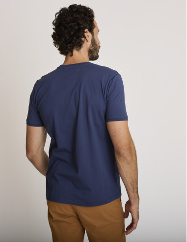 Maglietta in cotone blu navy LOVUSANTU