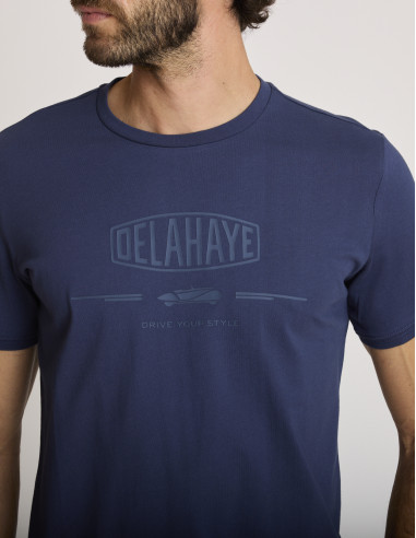 Maglietta in cotone blu navy LOVUSANTU