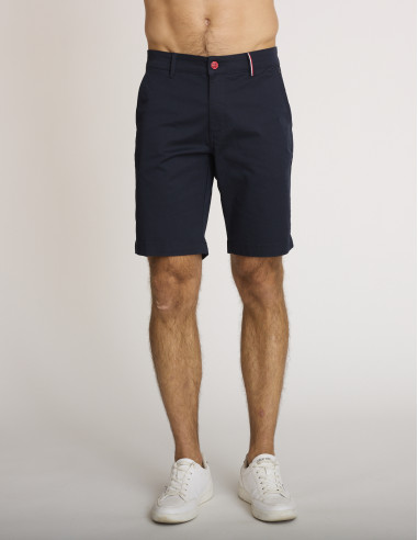 PAGURE bermuda in cotone blu navy