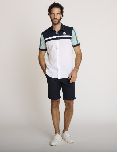 PAGURE Bermudas de algodón azul marino