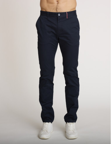 Pantalon en coton bleu marine PARULINE