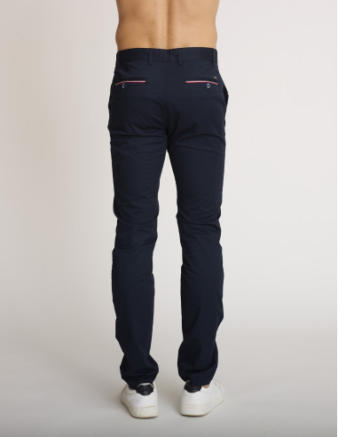 Pantalon en coton bleu marine PARULINE