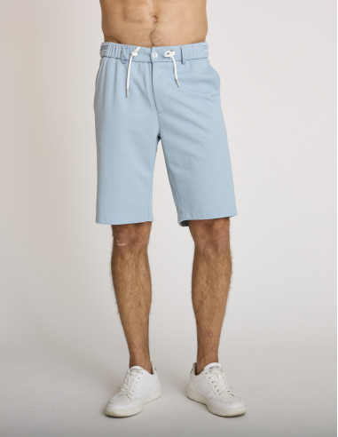 Bermuda jogging stretch bleu clair PERSE