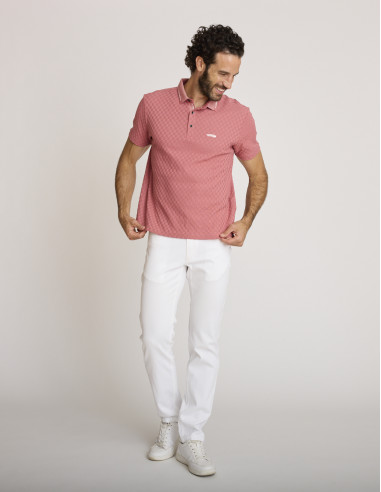 Pantalon en coton stretch blanc...