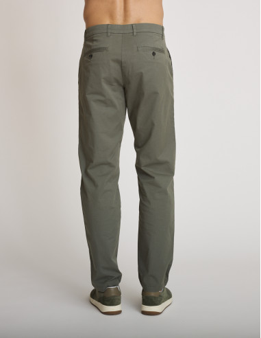 Pantalon coton coupe relaxed kaki...