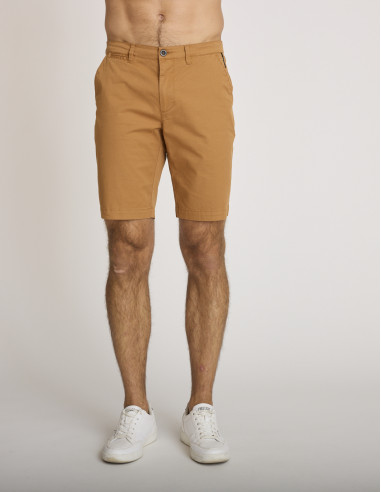 Bermuda coton coupe relaxed marron...