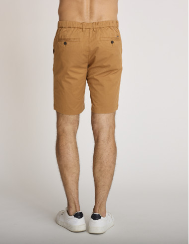 Bermuda coton coupe relaxed marron...
