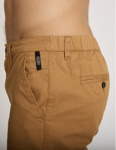 Bermuda coton coupe relaxed marron...