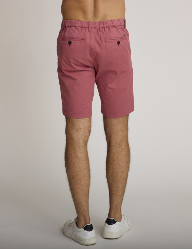 Bermuda in cotone taglio morbido rosa...