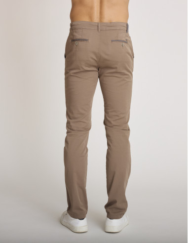 Pantalon ajusté en coton seigle POGGIOLO