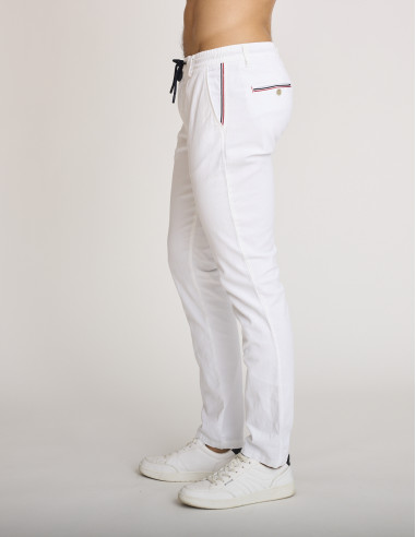 Pantalon léger en coton blanc PETICREUSE