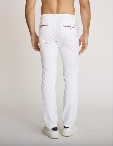 Pantalon léger en coton blanc PETICREUSE