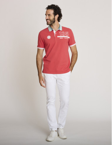 Pantalón ligero de algodón blanco...